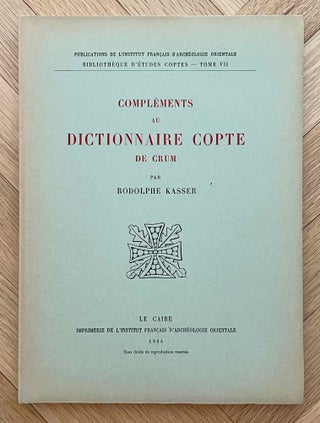 Item #M0917d Compléments au dictionnaire copte de Crum. KASSER Rodolphe[newline]M0917d-00.jpeg