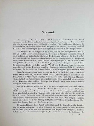 Die Reliefs des alten Reiches (2980 - 2475 vor Chr.) & Die Reliefs und Malereien. Band I: des mittleren Reiches (VII - XVII Dynastie). Band II: des neuen Reiches (XVIII - XX Dynastie) (complete set)