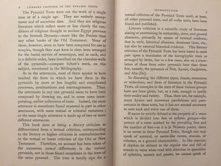 Literary criticism of the Pyramid texts