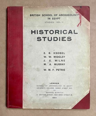 Item #M0930 Historical studies. KNOBEL E. B. - MIDGLEY W. W. - MILNE J. G. - MURRAY M. A. -...[newline]M0930-00.jpeg