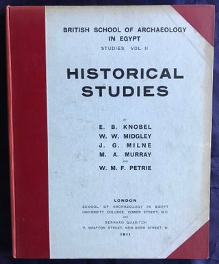 Item #M0930a Historical studies. KNOBEL E. B. - MIDGLEY W. W. - MILNE J. G. - MURRAY M. A. -...[newline]M0930a.jpg