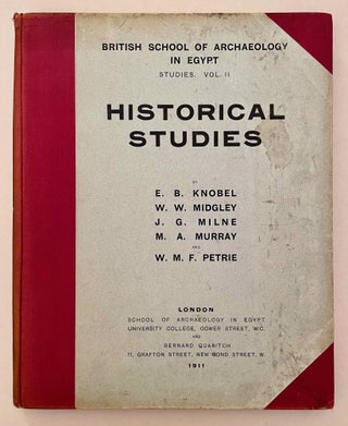 Item #M0930c Historical studies. KNOBEL E. B. - MIDGLEY W. W. - MILNE J. G. - MURRAY M. A. -...[newline]M0930c-00.jpeg