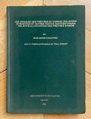 Item #M0940f Les annales des prêtres de Karnak (XXI-XXIIImes dynasties) et autres textes...