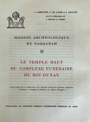 Le temple haut du complexe funéraire du roi Ounas