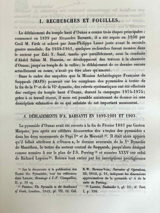 Le temple haut du complexe funéraire du roi Ounas