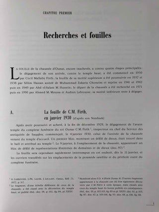 La chaussée du complexe funéraire du roi Ounas