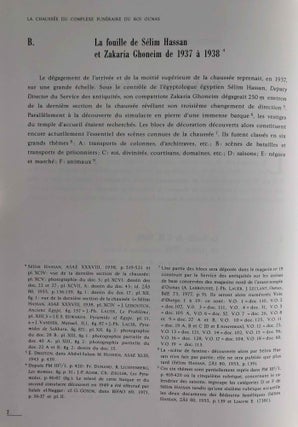 La chaussée du complexe funéraire du roi Ounas