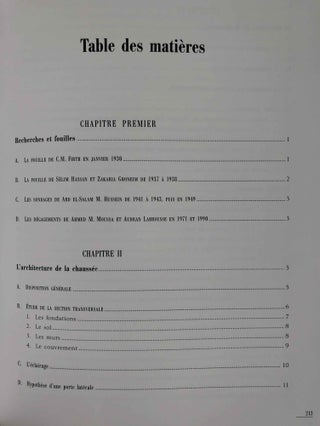 La chaussée du complexe funéraire du roi Ounas