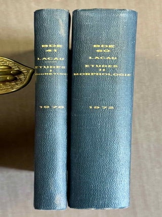Item #M0944d Etudes d'&eacute;gyptologie. Tome I: Phon&eacute;tique &eacute;gyptienne ancienne. Tome II:...[newline]M0944d-00.jpeg