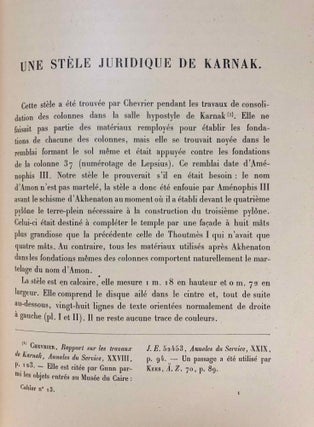 Une stèle juridique de Karnak
