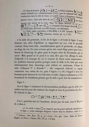 Une stèle juridique de Karnak