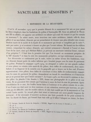 Une chapelle de Sésostris Ier à Karnak. Tome I: Texte