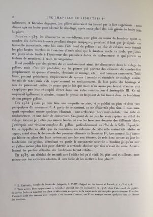 Une chapelle de Sésostris Ier à Karnak. Tome I: Texte