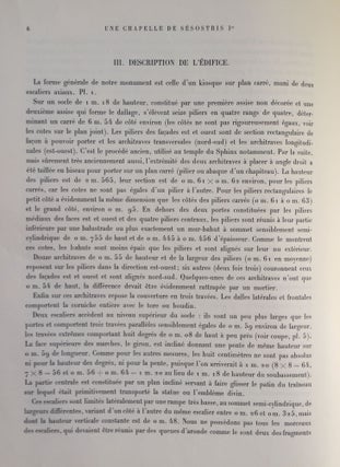 Une chapelle de Sésostris Ier à Karnak. Tome I: Texte