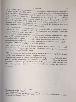 Une chapelle de Sésostris Ier à Karnak. Tome I: Texte