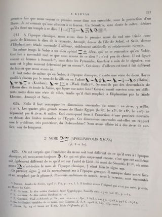 Une chapelle de Sésostris Ier à Karnak. Tome I: Texte