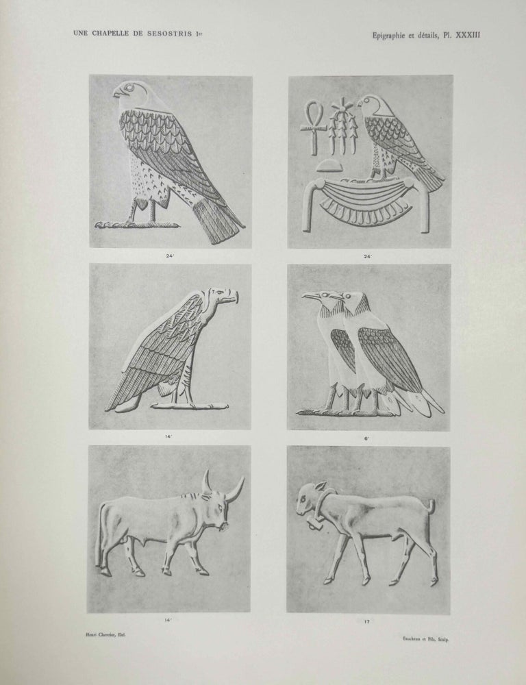 Item #M0949j Une chapelle de S&eacute;sostris Ier &agrave; Karnak. Tome II: Planches. LACAU Pierre - CHEVRIER Henri.[newline]M0949j-00.jpeg