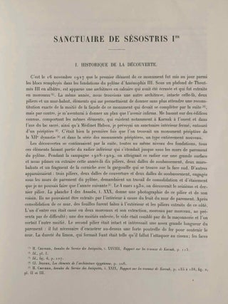 Une chapelle de S&eacute;sostris Ier &agrave; Karnak. Tome I: Texte. Tome II: Planches (complete set)[newline]M0949k-02.jpg