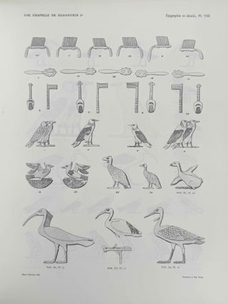 Item #M0949l Une chapelle de S&eacute;sostris Ier &agrave; Karnak. Tome I: Texte. Tome II: Planches (complete...