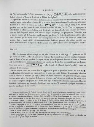 Une chapelle d'Hatchepsout à Karnak. Tome I: Texte. Tome II: Planches (complete set)
