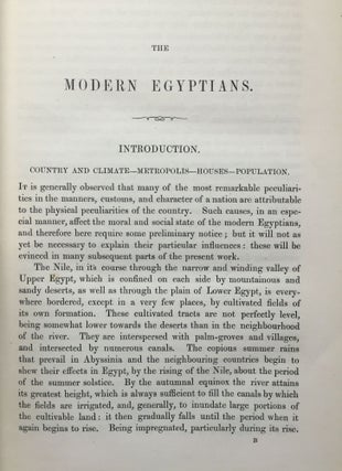 An Account of the Manners and Customs of the Modern Egyptians. Vol. I & II (complete set)[newline]M0959a-06.jpg
