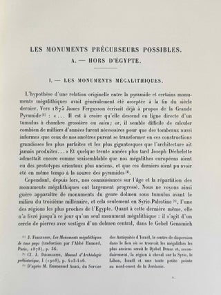 Histoire monumentale des pyramides d'Egypte. Tome I: Les pyramides à degrés (IIIe dynastie). Texte et Supplement: Plans, dessins et Maquettes (complete set)