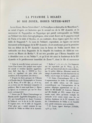 Histoire monumentale des pyramides d'Egypte. Tome I: Les pyramides à degrés (IIIe dynastie). Texte et Supplement: Plans, dessins et Maquettes (complete set)