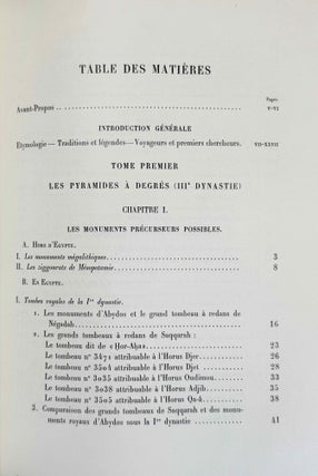 Histoire monumentale des pyramides d'Egypte. Tome I: Les pyramides à degrés (IIIe dynastie). Texte et Supplement: Plans, dessins et Maquettes (complete set)