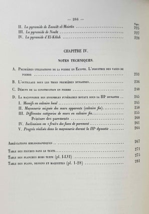 Histoire monumentale des pyramides d'Egypte. Tome I: Les pyramides à degrés (IIIe dynastie). Texte et Supplement: Plans, dessins et Maquettes (complete set)
