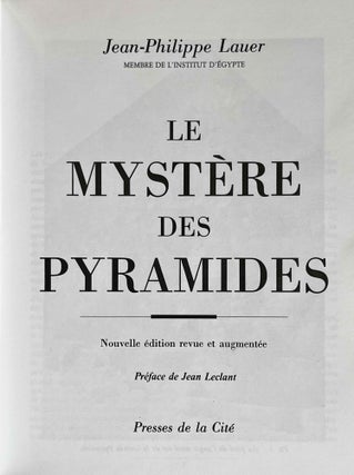 Le mystère des pyramides