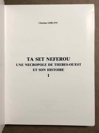 Ta set neferou. Une nécropole de Thèbes Ouest et son histoire, I.[newline]M0971a-02.jpg