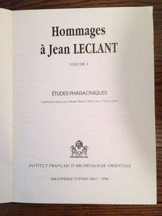 Hommages à Jean Leclant, tome I: Etudes pharaoniques. Tome II: Nubie, Soudan, Ethiopie. Tome III: Etudes isiaques. Tome IV: Varia (complete set)[newline]M0972a-09.jpg