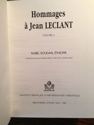 Hommages à Jean Leclant, tome I: Etudes pharaoniques. Tome II: Nubie, Soudan, Ethiopie. Tome III: Etudes isiaques. Tome IV: Varia (complete set)[newline]M0972a-10.jpg