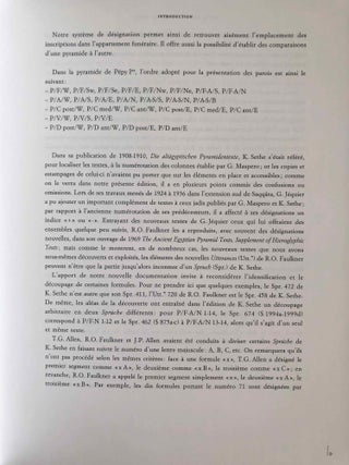 Les textes de la pyramide de Pépy Ier. Tome I: Description et analyse. Tome II: Fac-similés (complete set)[newline]M0976c-15.jpg