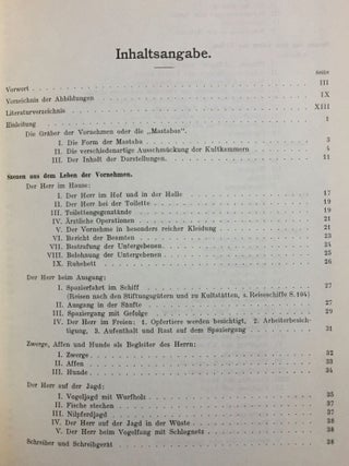 Die Reliefs des alten Reiches (2980 - 2475 vor Chr.). Material zur ägyptischen Kulturgeschichte.