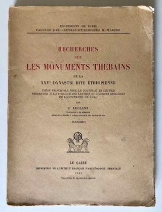 Recherches sur les monuments thébains de la XXVe dynastie. Tome I: Texte. Tome II: Planches (complete set)[newline]M0979e-04.jpg