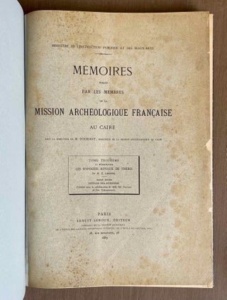 Les hypogées royaux de Thèbes. Tome II: Notices des hypogées (2 fascicles, complete). Tome III: Le tombeau de Ramsès IV[newline]M0980c-02.jpeg