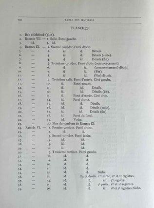 Les hypogées royaux de Thèbes. Tome II: Notices des hypogées (2 fascicles, complete). Tome III: Le tombeau de Ramsès IV[newline]M0980c-08.jpeg