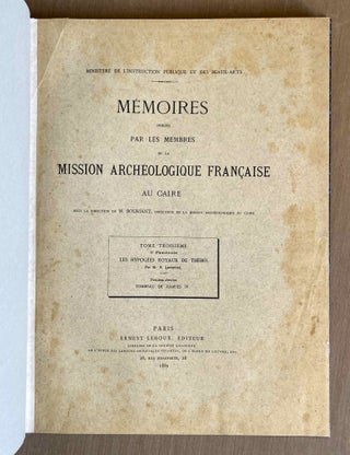 Les hypogées royaux de Thèbes. Tome II: Notices des hypogées (2 fascicles, complete). Tome III: Le tombeau de Ramsès IV[newline]M0980c-29.jpeg