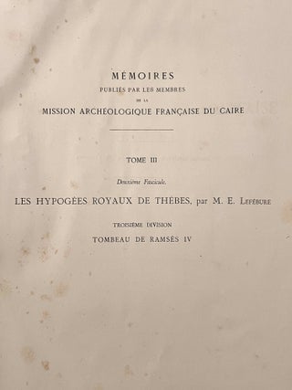 Les hypogées royaux de Thèbes. Tome III: Le tombeau de Ramsès IV[newline]M0981b-02.jpeg