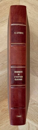 Item #M0988d Grammaire de l'égyptien classique. LEFEBVRE Gustave