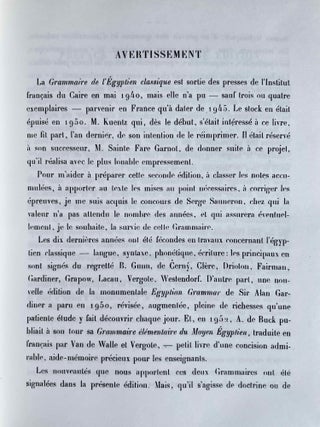 Grammaire de l'égyptien classique