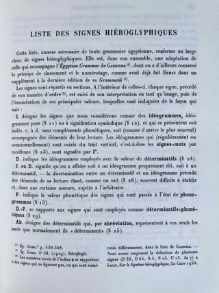 Grammaire de l'&eacute;gyptien classique