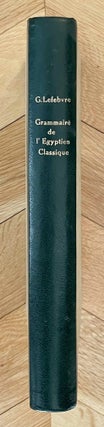 Item #M0988j Grammaire de l'égyptien classique. LEFEBVRE Gustave