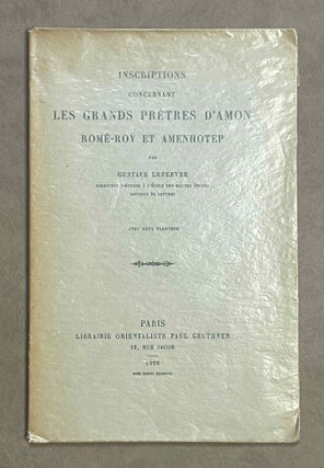 Item #M0990d Inscriptions concernant les grands prêtres d'Amon Romé-Roy et Amenhotep....