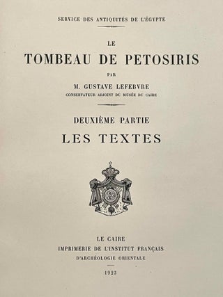 Le tombeau de P&eacute;tosiris. Tome II: Les textes[newline]M0992a-02.jpeg