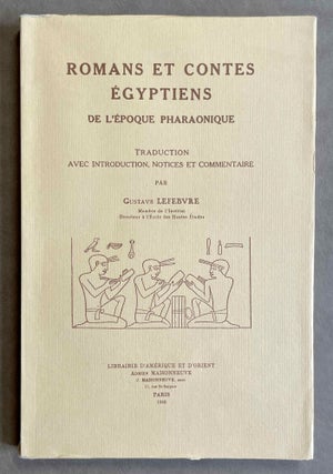Item #M0994b Romans et contes égyptiens de l'époque pharaonique. LEFEBVRE Gustave[newline]M0994b-00.jpeg