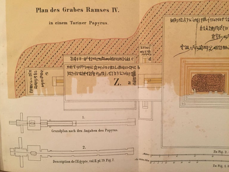 Item #M1000 Grundplan des Grabes König Ramses IV in einem Turiner Papyrus. LEPSIUS Karl Richard.[newline]M1000.jpg