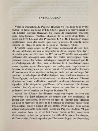 Papyrus Bodmer VI. Livre des Proverbes. 2e partie: Introduction et traduction[newline]M10000-03.jpeg