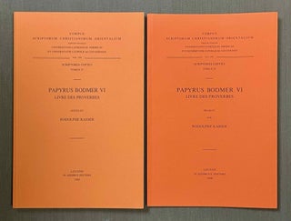 Item #M10000a Papyrus Bodmer VI. Livre des Proverbes. Vol. I: Texte. Vol. II: Introduction et...[newline]M10000a-00.jpeg